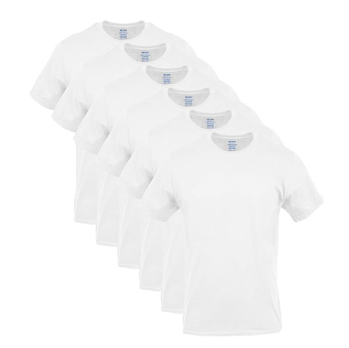 길단 Gildan 크루넥 남성용 티셔츠 멀티팩 화이트 6장 1팩
